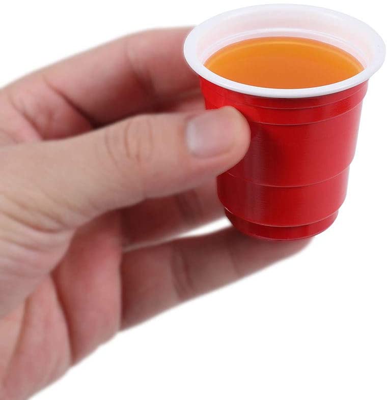 (20) Mini Red Plastic Solo Cups 2oz Plastic Shot Glasses Disposable Cup  Jello Shots, Perfect Size for Serving Condiments Snacks Samples Tastings  Beer