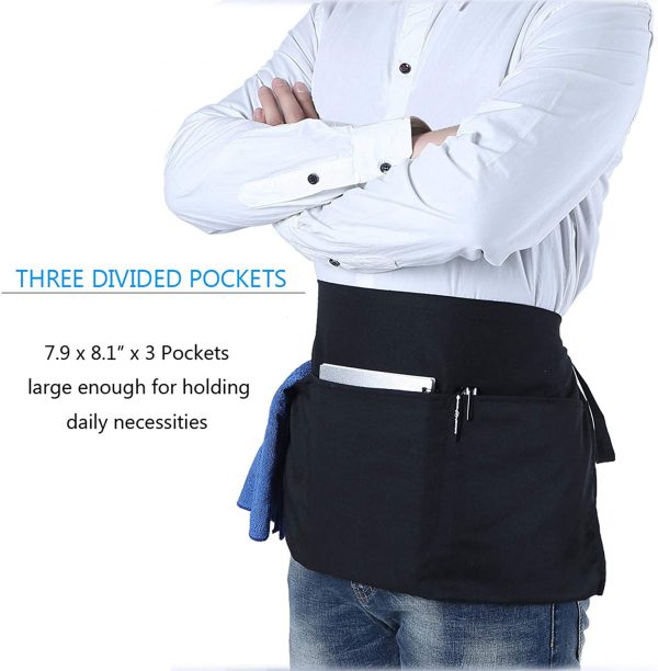 Waist Apron with 3 Pockets